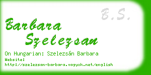 barbara szelezsan business card