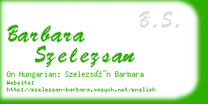barbara szelezsan business card